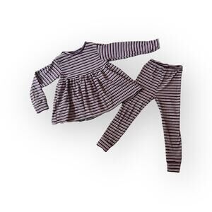 Figge Striped Peplum And Pant Set